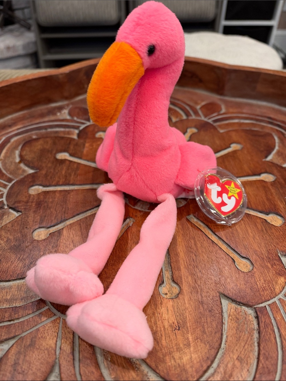 Ty Pink Flamingo Bird Stuffed Toy - Pinky